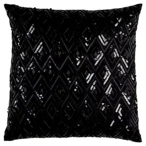 RIZZY HOME DIAMOND TRXTURED SEQUINS THROW PILLOW
